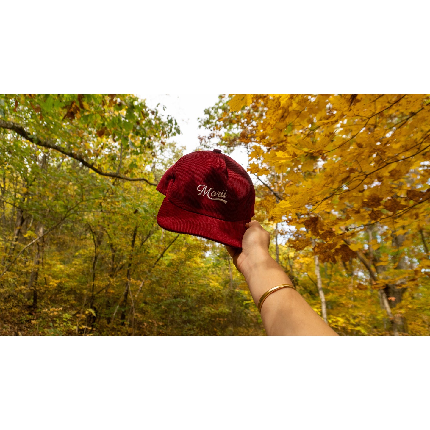 "MORII" MAROON CORDUROY SNAPBACK